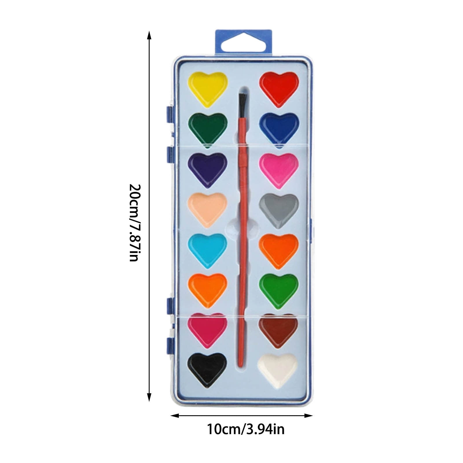 6 Pack Watercolor Paint Sets for Valentine's Day Gifts, Heart Shaped Watercolor Paint Set for Kids Classroom, Valentines Paint Sets with Paintbrush, Washable Water Color Paint Palette Art Supplies