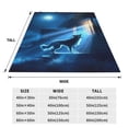 thumbnail image 3 of Cauagu A Wolf Barks Out A Window Pattern Flannel Bed Blankets,Fleece Blanket Comfortable Air Conditioning Blanket for Sofa Bed Travel Couch & Living Room -50"x40", 3 of 8