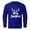 Blue, variant on Men's Autumn and Winter Tops Graphic Themed Part Printing Hoodless Long Sleeve Pullover Sweatshirt Sunny Day Jacket XXXXL