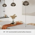 thumbnail image 5 of Hunter - Brookhollow 1-light Sable Rattan, Medium Size Pendant Light, Dimmable, Casual Style, Geometric Shaped, for Bedrooms, Dining, Living Rooms - 13215, 5 of 7