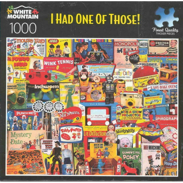 White Mountain Puzzles I Had One of Those! Designer: Charlie Girard Puzzles  - 1000 Piece Collage Jigsaw Puzzle (20”x27) - Walmart.com