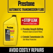 (2 pack) Prestone ATF + Stop Leak Automatic Transmission Fluid, 32 oz (1 Quart)