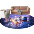 thumbnail image 1 of PENGXIANG Christmas Area Rug Polyester  Area Rug Non-Slip Rug Runner Washable Carpet Mat for Dining Dorm Room Bedroom Home Decorative 39.4x39.4inches, 1 of 5