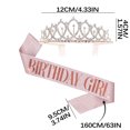 thumbnail image 2 of CxhicLuv Birthday Party Etiquette Belt Set, 63x3.7 Inch, Silk Fabric, Soft Texture, Perfect for Birthdays, Celebrations, Luxurious & Comfortable, Party Accessory, Suitable for Hosts, Rose Gold, 2 of 2
