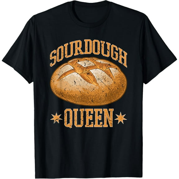 Sourdough Queen Bread Maker Baker Bread Lover T-ShirtPure cotton short-sleeved shirts for both men and women