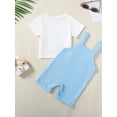 thumbnail image 4 of CARETOO Toddler Baby Boys Clothes Summer Outfit T-Shirt Jumpsuit Set Cotton Fabric Cute Solid Color, 4 of 14