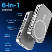ACASIS 10Gbps Magnetic M.2 NVMe SSD Enclosure & USB C 6-in1 Docking Station Dual HDMI with Cooling Fan for iPhone 17/16/15 Pro/Pro Max/Plus