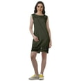 thumbnail image 2 of Moomaya Solid Cotton Scoop Neck Dresses Sleeveless Evening Women Shift Dress, 2 of 5