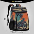 thumbnail image 2 of 36 Can Large Insulated Backpack Cooler, Leakproof Lunch Bag for Work, Picnics, Hiking, Biking & Outdoor Activities, Reusable Travel Tote with Multiple Pockets Retro Bike Tropical Sunset, 2 of 7