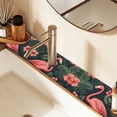 thumbnail image 2 of Yayeee Faucet Mat for Kitchen Sink 14.7" Diatomite Long Splash Guard Pad, Red Flamingo Pattern, 2 of 7