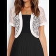 thumbnail image 4 of Cárdigan Corto Transparente de Verano con Encaje Floral y Mangas para Mujer XXL, 4 of 8