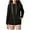 Black, variant on Jinhomg 2025 Trendy Hoodies for Women Plus Size Casual Solid Drawstring Hooded Sweatshirt Oversized Comfy Long Sleeve Zip Up Jacket with Pockets Summer Saving Black XXXL