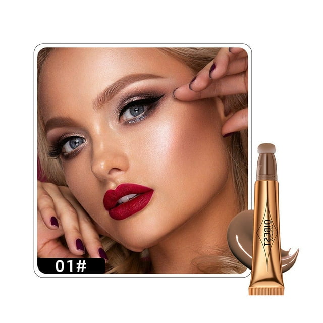 Bilqis Liquid Contour Beauty Wand Blush Highlighter Contouring Stick Set With Cushion Applicator Cream Face Rouge Bronzer Luminizer Pen Trio Smooth Blendable Moist Waterproof Makeup