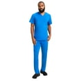 thumbnail image 7 of Healing Hands Purple Label - Men's Justin Top 's One Pocket V-Neck Scrub Top - X-Large,Royal, 7 of 7