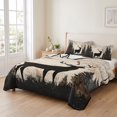 thumbnail image 2 of King Quilt Set 96''x106'', Vintage Forest Deer Lightweight Bedspread Coverlet Set with 2 Pillow Shams, Rustic Country Wildlife Woodland Breathable All Season Quilt Bedding for Bedroom/Guest Room, 2 of 9
