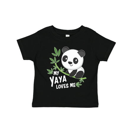 

Inktastic My Yaya Loves Me- Cute Panda Gift Toddler Boy or Toddler Girl T-Shirt