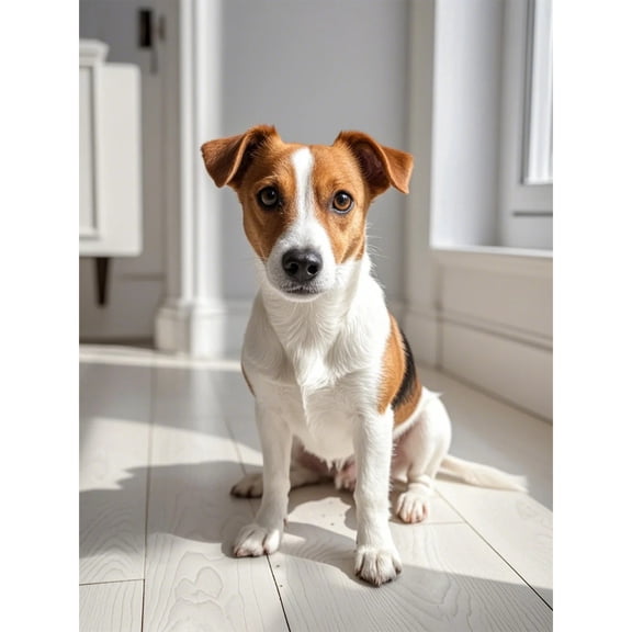 5D Diamond Art DIY Kits Jack Russell Terrier Diamond Painting Full Round Drill Crystal by Number Embroidery Arts and Crafts for Living Room Bedroom Home Wall Decor 12x16 inch