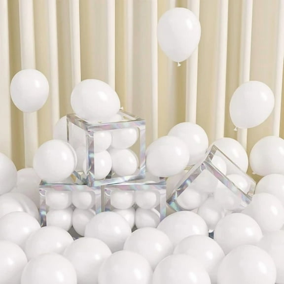 200Pcs 5 Inch White Thick Latex Balloons For Birthday Wedding Party