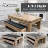 thumbnail image 2 of Atomic Hampton 3-in-1 Tan Combo Table - Billiards, Ping Pong, and Dining Table All-In-One - Instant Transformation - Premium Black Felt - XL Bench Storage for All Accessories, 2 of 7