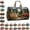 01# V, variant on Quilted Hippie Van Duffle Bag with Adjustable Strap, Medium 18-inch Bohemian Weekender Bag for Travel, Durable Polyester Quilted Carryall for Gym Yoga Dance,L