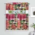 thumbnail image 2 of Retro Floral Print Kitchen Curtains Set with Valance and Tier Panels, 2 of 5