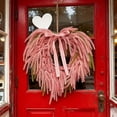 thumbnail image 6 of Wreath Heart Shaped Valentine's Day Wreath Heart Shaped Imitation Needles Wreath For Indoor And Outdoor Home, 6 of 6