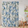 thumbnail image 6 of Shower Curtain Blue Floral Shower Curtains for Bathroom Decor, Waterproof Polyester Shower Curtain Set with Hooks, Extra Long 72" x 96" Watercolor Wildflowers, 6 of 9