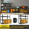 thumbnail image 5 of REIBII 2200LBS Garage Shelving Units Heavy Duty  Adjustable Metal Shelving 4 Tier Storage Shelves,39.4" W x 19.7" D x 59.9H, 5 of 9