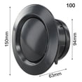 thumbnail image 1 of Round Black Exhaust Vent for Kitchen Bathroom and HVAC Systems 100mm 125mm, 1 of 10