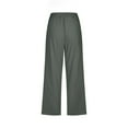 thumbnail image 4 of Women Fashion High Waisted Wide Leg Pants Drawstring Elastic Trousers Comfy Straight Leg Long Pants With Pockets Features: Womens Athletic Pants Dark Dress Pants Women Women's Work Pants plus Size 3x, 4 of 4
