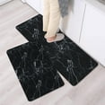thumbnail image 3 of Marble Kitchen Mats Set 2 Pieces Super Waterproof Non-Slip Burlap Weave Heavy PVC Kitchen Rugs Machine Washable Kitchen Floor Mat for Kitchen,Floor, Bathroom, Sink, Laundry., 3 of 6