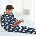 thumbnail image 6 of Vsdgher Cute Sheep 1 Mens Pajama Set, Soft Warm Long Sleeve Sleepwear, Cozy Button-Down Pjs for Men-Medium, 6 of 7