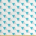 thumbnail image 1 of Geometric Sofa Upholstery Fabric by the Yard, Bicolor Style Illustration of Abstract Diagonal Triangles, Decorative Fabric for DIY and Home Accents, Sea Blue Pale Taupe by Ambesonne, 1 of 4