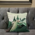 thumbnail image 5 of Amrita Sen Designs  16 x 16 in. Mountain Peaock Suede Blown & Closed Pillow - Green, Mint & Pink, 5 of 5