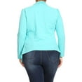 thumbnail image 4 of Women's Casual Stretch Comfort Open Front Draped Blazer Jacket, 4 of 4
