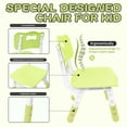 thumbnail image 3 of Kidsbuddy Kids Table and 4 Chairs Set Height Adjustable Toddler Play Activity Table Set with Graffiti Tabletop Children Activity Table for Reading, Drawing, Eating(Fruit Green), 3 of 7