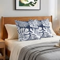 thumbnail image 6 of Pillow Covers 18x18 Set of 2, Palm Tree Monstera Throw Pillow Covers Decorative Couch Cushion Cover, Indigo Navy Leaf Boho Botanical Tropical Microfiber Soft Pillowcases for Bedroom Living Room Sofa, 6 of 9