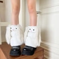 thumbnail image 4 of Yokua Windproof Gaiters for Women Padded Puffer Leg Warmers Covers with Rabbit Ears, 4 of 13