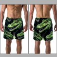 thumbnail image 3 of luoweisi Men's Beach Shorts Quick Dry Swim Trunks with Mesh Lining Crocodile L, 3 of 5