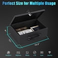 thumbnail image 6 of Fire Resistant Safe Box with Key Lock for Home Office Security Storage 13.2 x 11 x 4 Inch Black Bestseling, 6 of 6