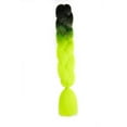 thumbnail image 1 of Nvzi Extensiones de cabello para trenzar para mujer, 3 paquetes de 100 g/paquete, 24 pulgadas, cabello sintético resistente al calor para trenzas de ganchillo, de negro a amarillo fluorescente., 1 of 2