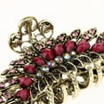 thumbnail image 4 of Abrazadera de pinza de pelo de metal Flor de mariposa Garra Cristales de Púrpura Colcomx Pinza de pelo grande para mujer, 4 of 8