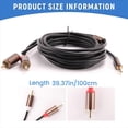 thumbnail image 2 of Jack 3.5mm to 2 RCA Audio Cable Male to Male RCA Adapter 1m, 2 of 3