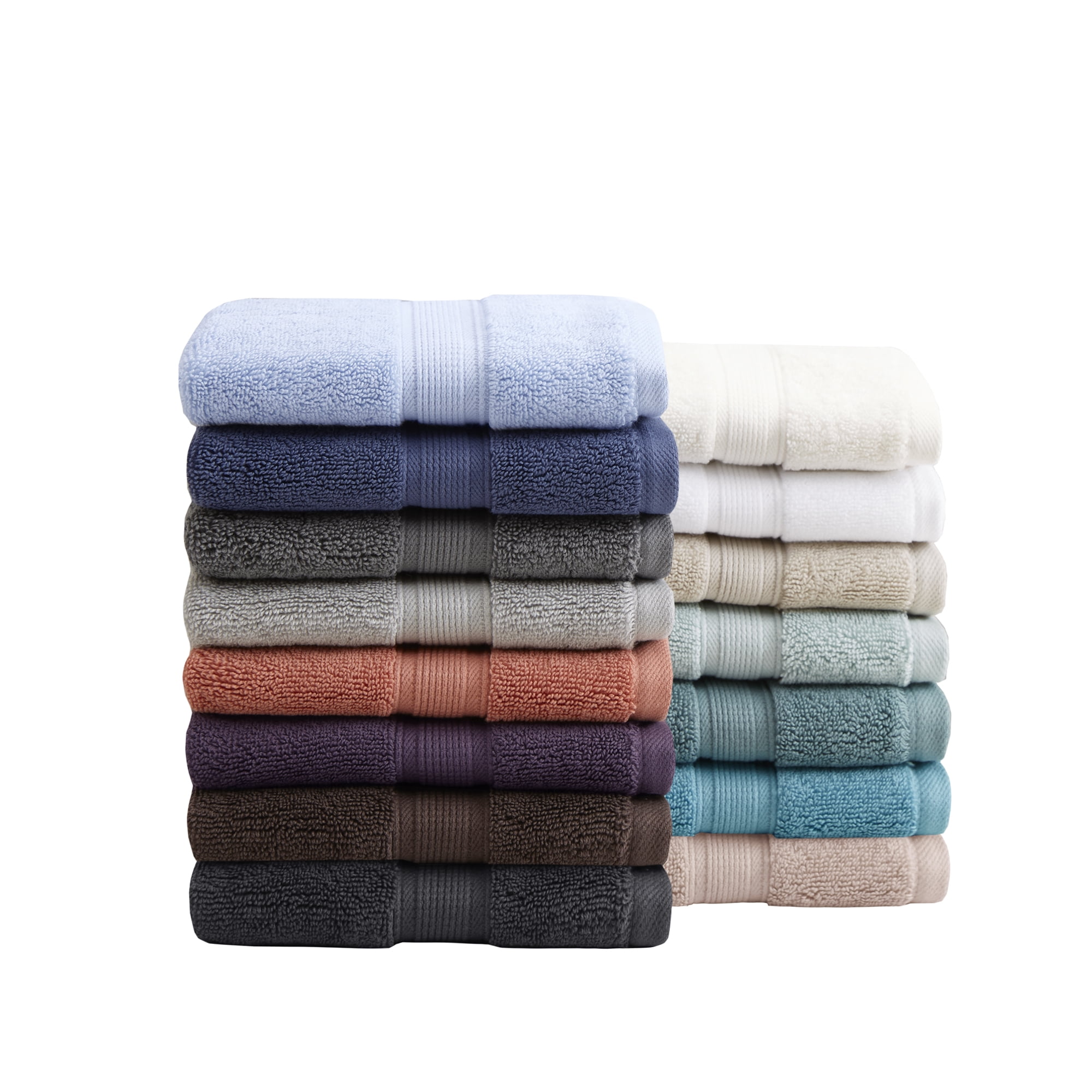 Madison Park 8-Piece Luxury Cotton Towel Set, 800GSM Bath Towels, Ultra Soft & Absorbent, Brown