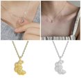 thumbnail image 2 of Croissant Inspired Necklace For Women Eye Catching Croissant Necklace Adornment Dainty Clavicle Chain Neck Accessory, 2 of 5