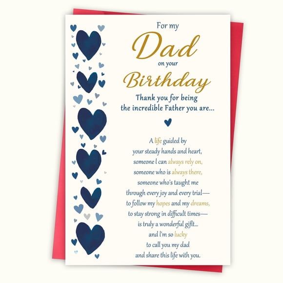 Tarjeta de cumpleaños Blumon Happy Birthday para papá de su hijo e hija