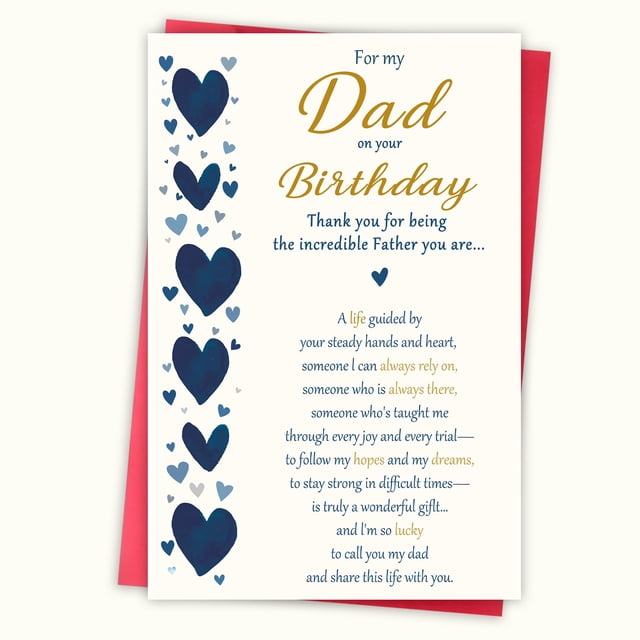 Tarjeta de cumpleaños Blumon Happy Birthday para papá de su hijo e hija