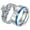 Blue, variant on Adjustable size Wedding Ring Sets His And Hers Couples Women 925 Sterling Silver Round Cz Man Titanium Wedding Bands