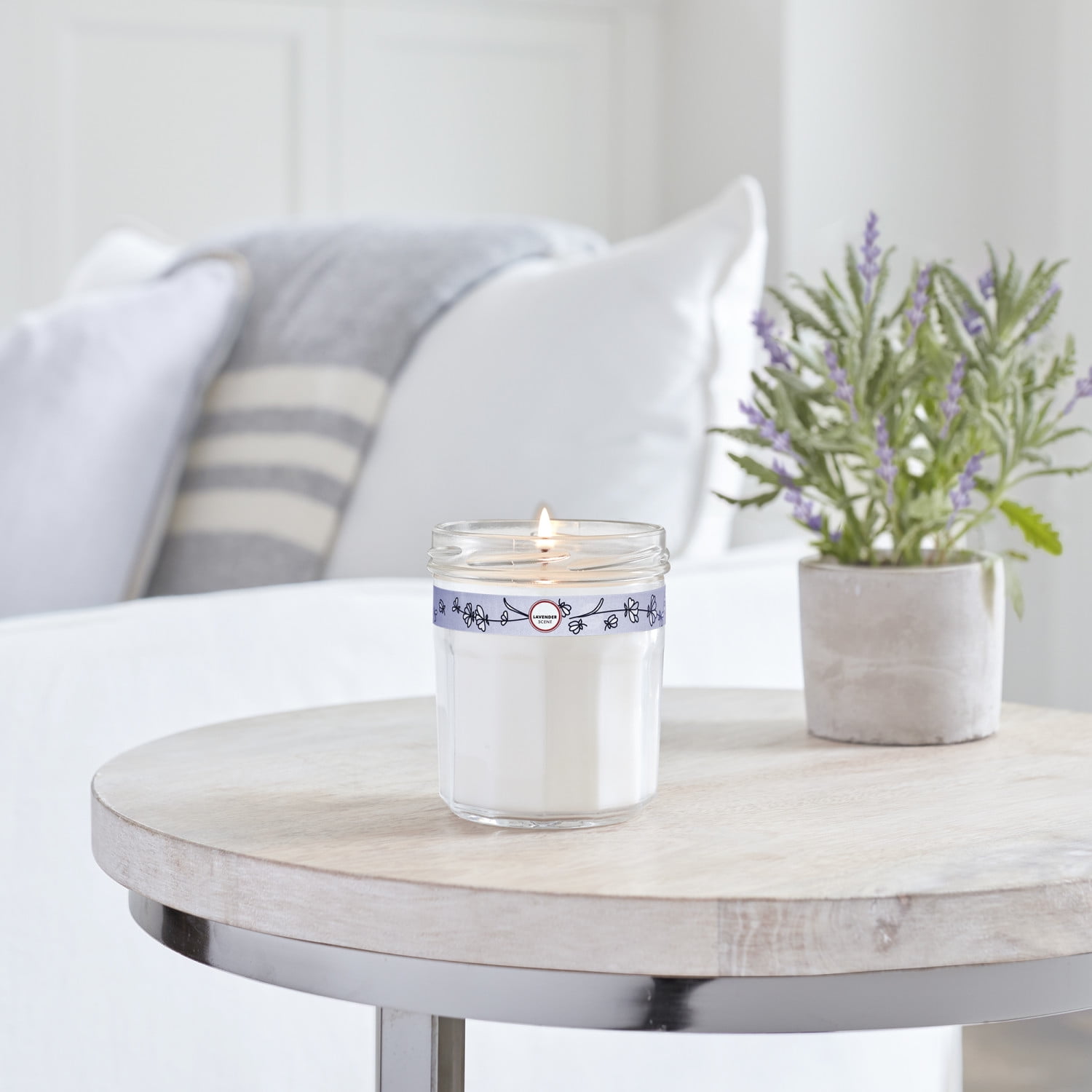 Mrs. Meyer's Clean Day Scented Soy Candle, Large, Lavender Scent, 7.2  fl oz Candle