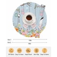 thumbnail image 6 of 13 Inch Round Placemats Set of 4, Easter Non Slip Heat Insulation PP Table Mats, Spring Watercolor Bunny Eggs Flower Wood Grain Blue Washable Place Mats for Kitchen Dining Party Table Decor, 6 of 7